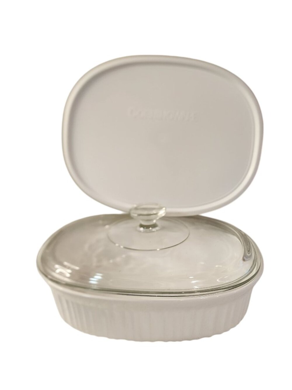 CorningWare French White 2.5 qt seal and glass lid